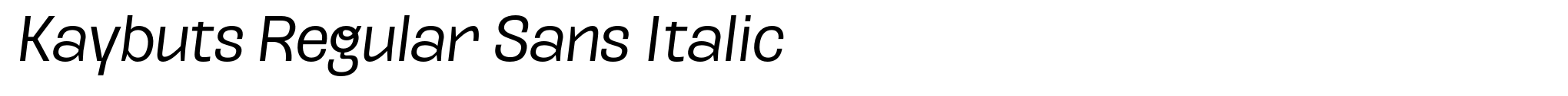 Kaybuts Regular Sans Italic image